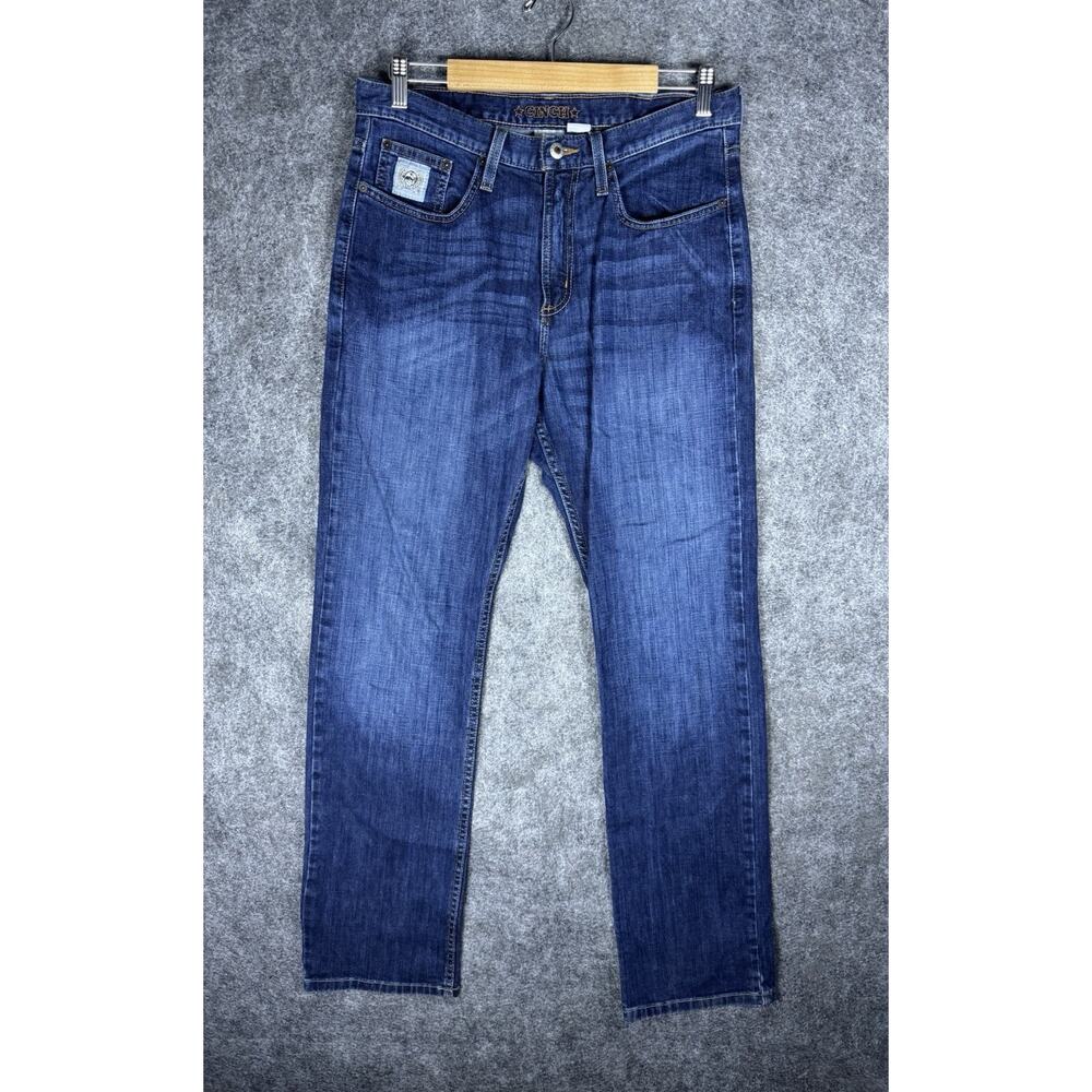 Cinch Jeans Mens 32x32 Blue Straight Fit Denim Pants Western cowboy Silver Label